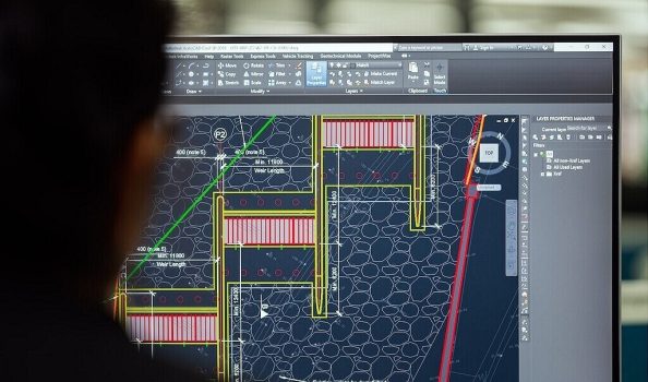 Laptop with software on the screen