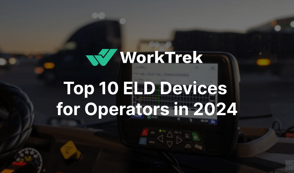 ELD device and windshield seen from inside of a vehicle
