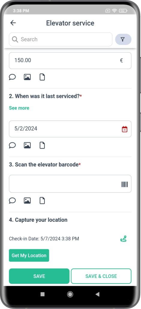 WorkTrek screenshot with revamped Checklist feature
