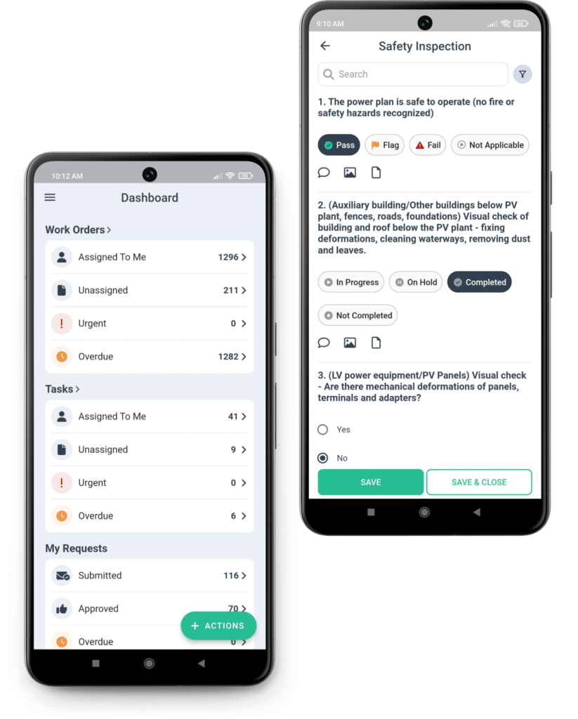 WorkTrek mobile mockups