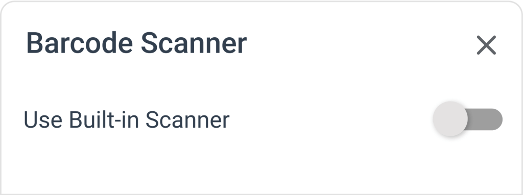 Barcode scanner in WorkTrek mobi