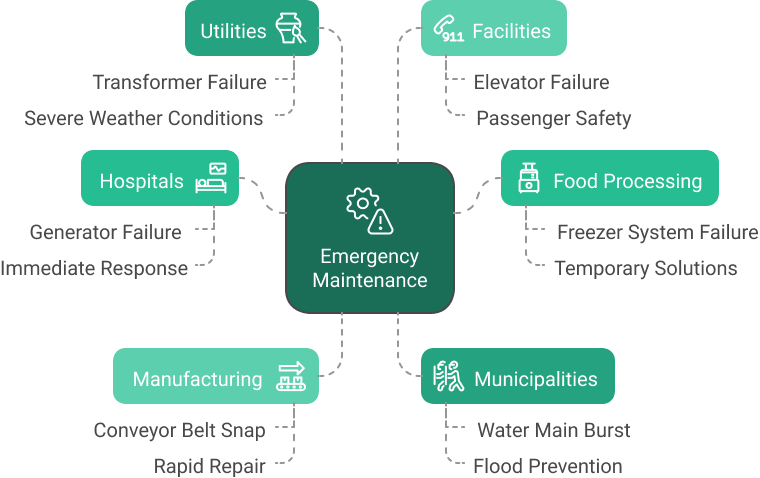 emergency maintenance in industries