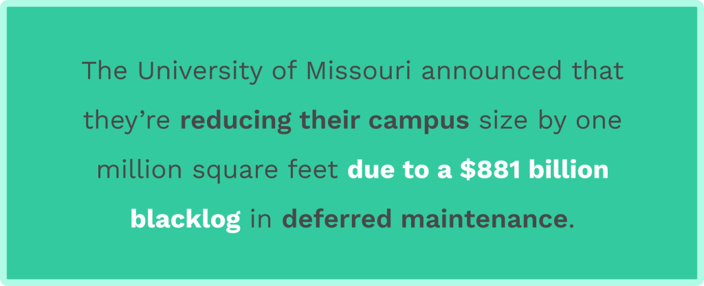 Example of deferred maintenance