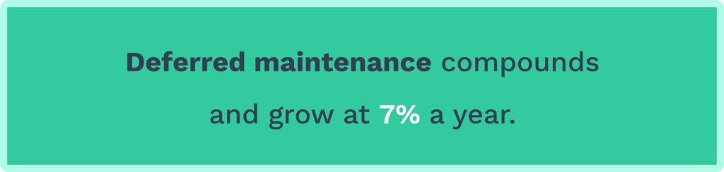 Data on deferred maintenance
