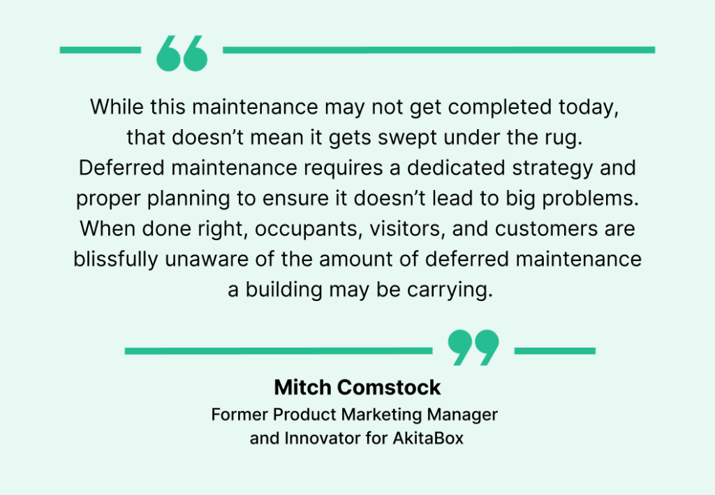Quote on deferred maintenance
