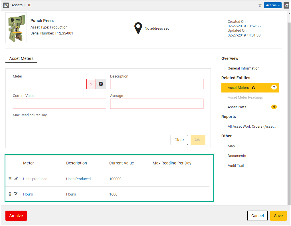 eMaint CMMS dashboard