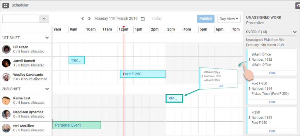 eMaint CMMS dashboard