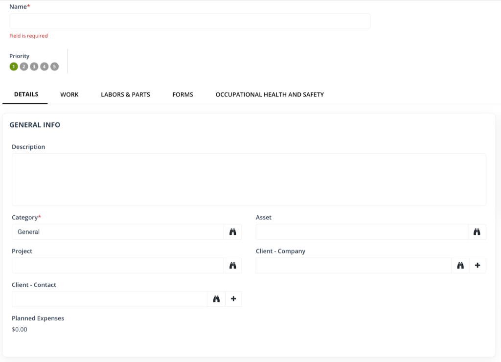 WorkTrek dashboard
