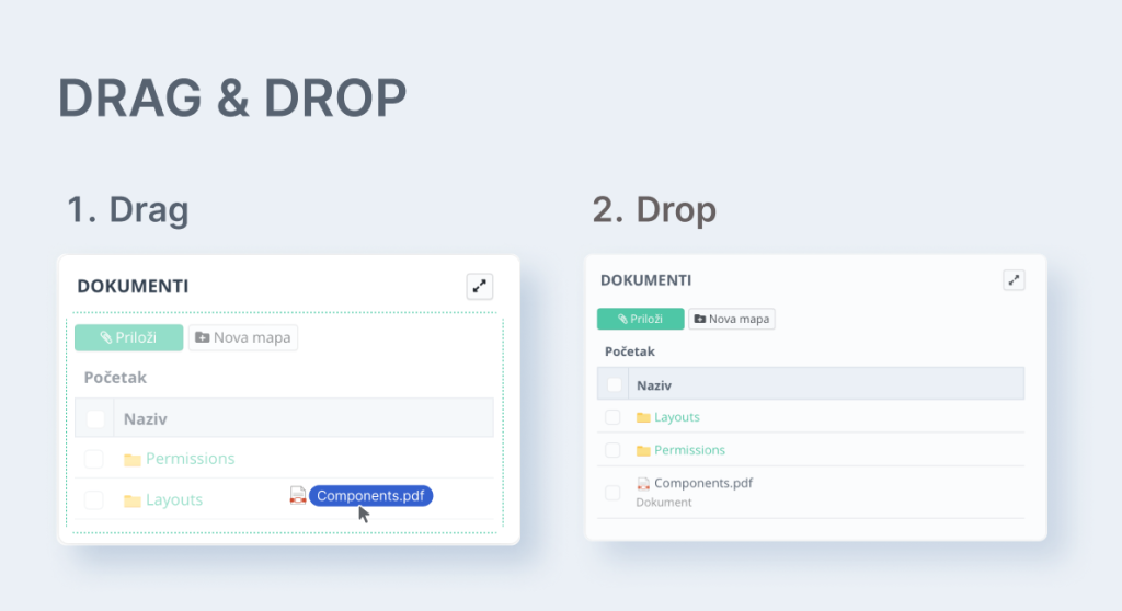 Drag & drop functionality