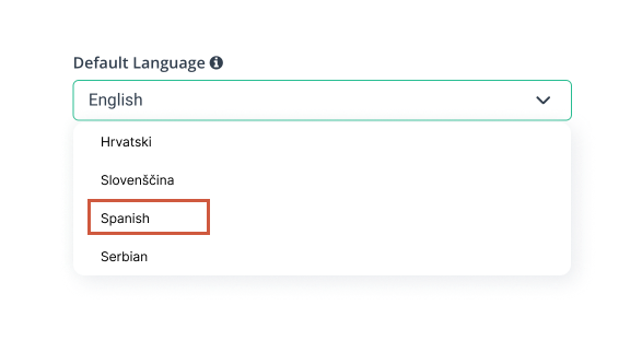 Worktrek language selection