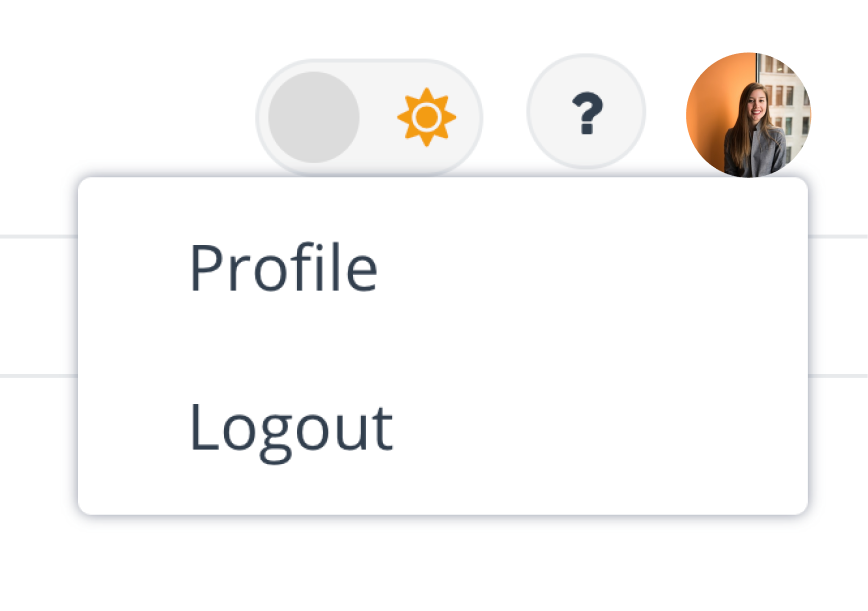 profile access in WorkTrek web app