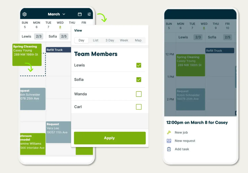 Jobber dashboard