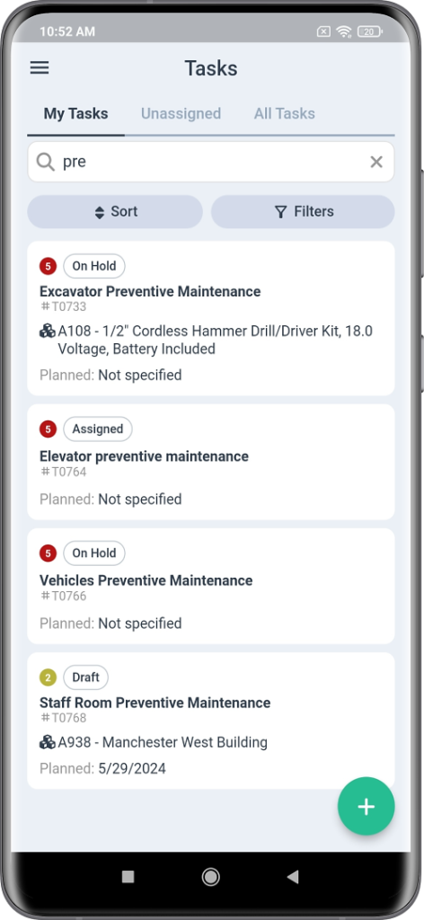 WorkTrek dashboard