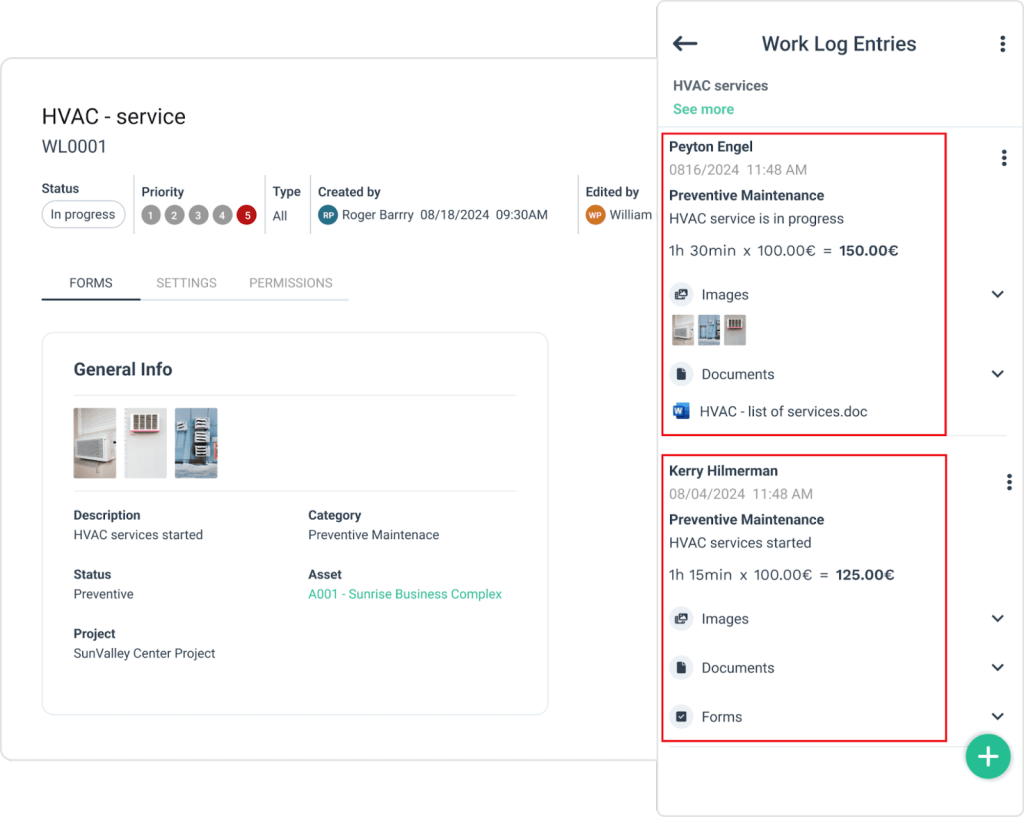 WorkTrek dashboard