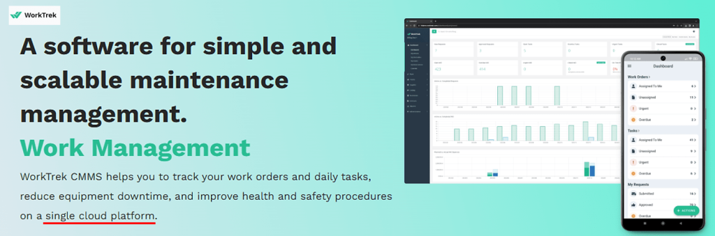 WorkTrek dashboard