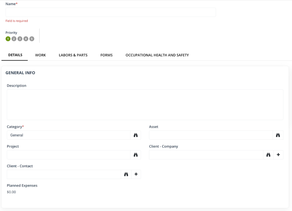 WorkTrek dashboard