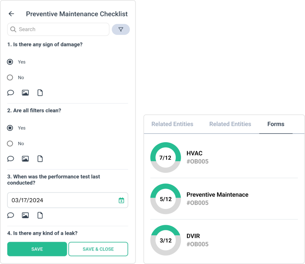 WorkTrek dashboard