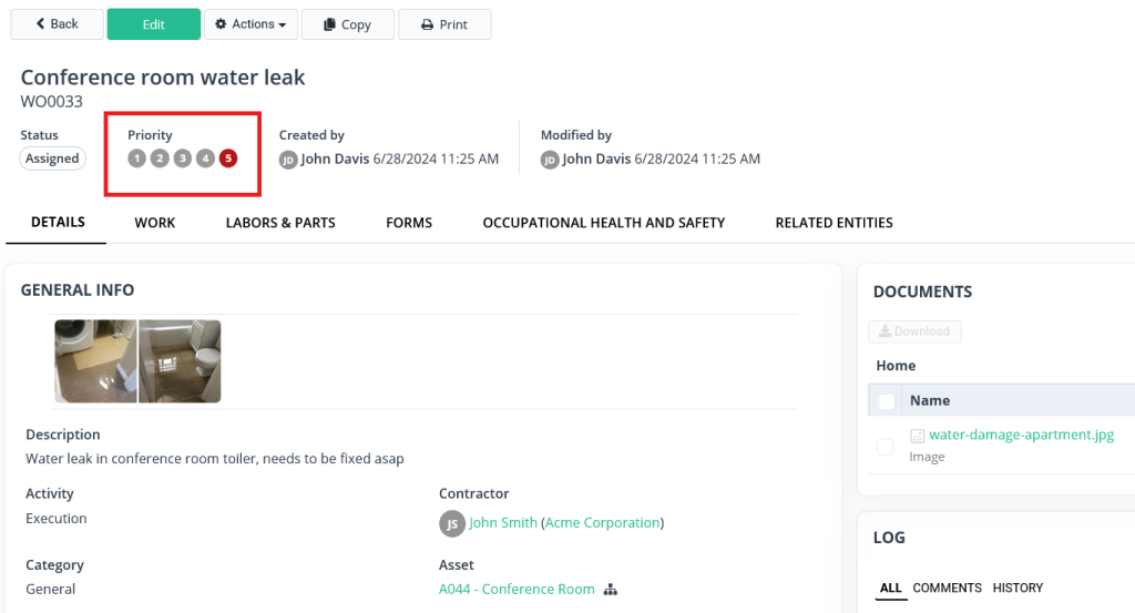 WorkTrek dashboard