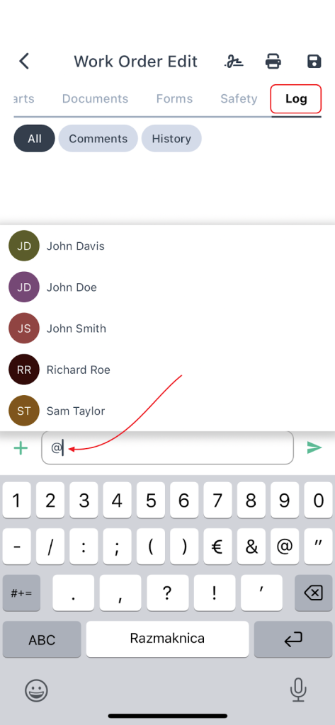 WorkTrek dashboard