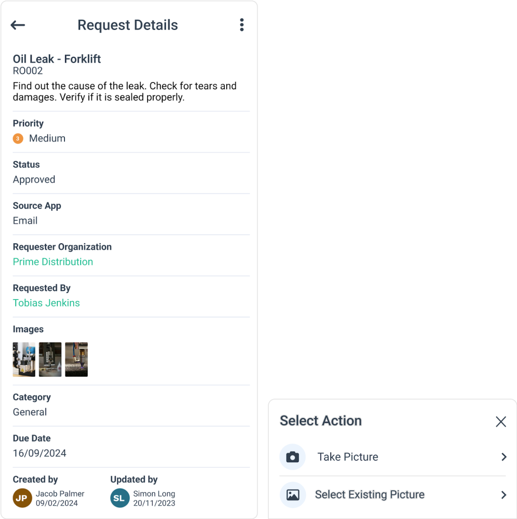 WorkTrek dashboard