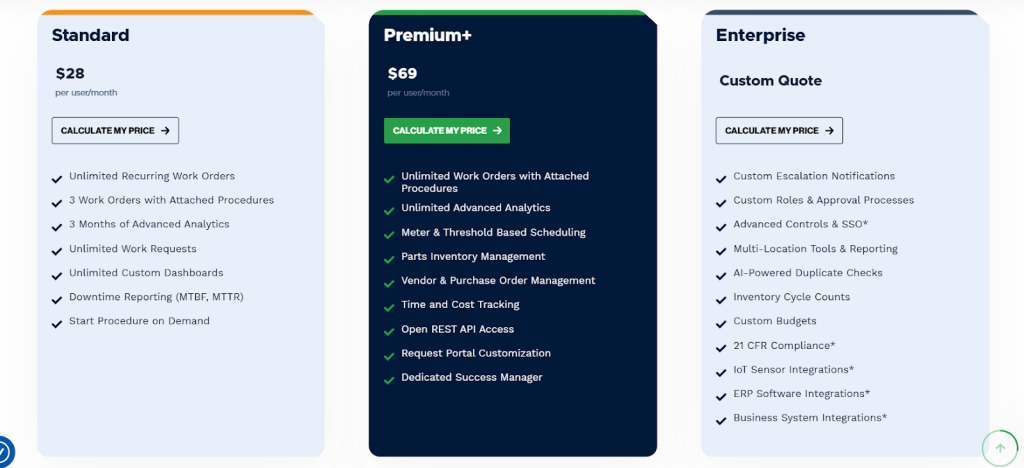 Limble CMMS pricing plans