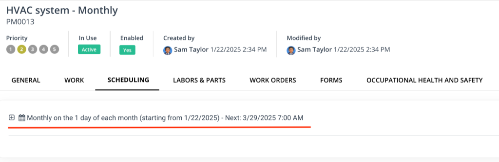 WorkTrek dashboard