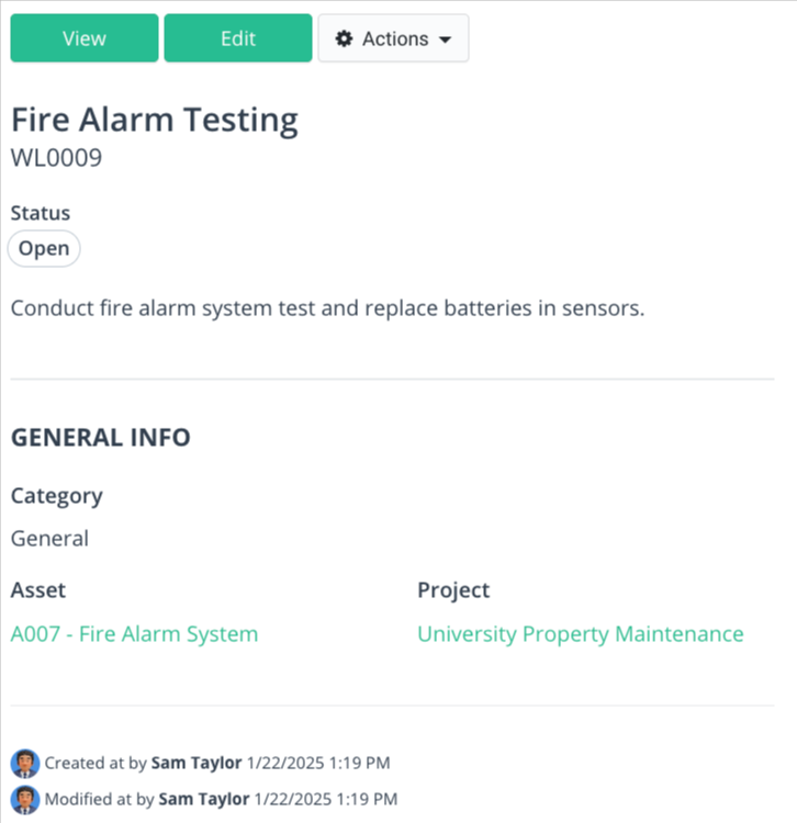 WorkTrek dashboard
