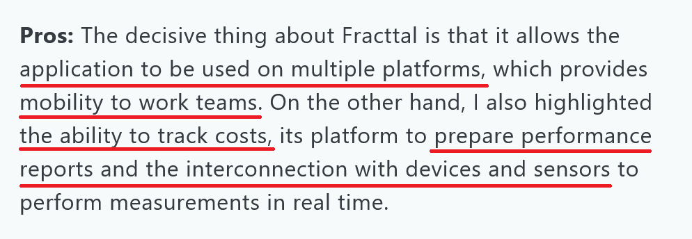 Fracttal One user review on Capterra