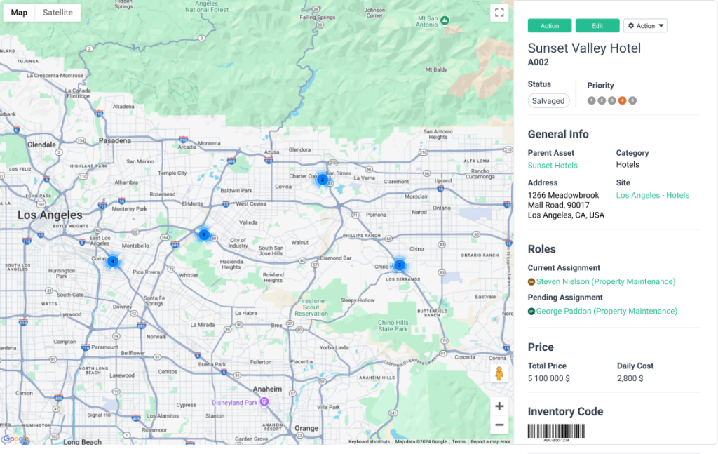 WorkTrek dashboard
