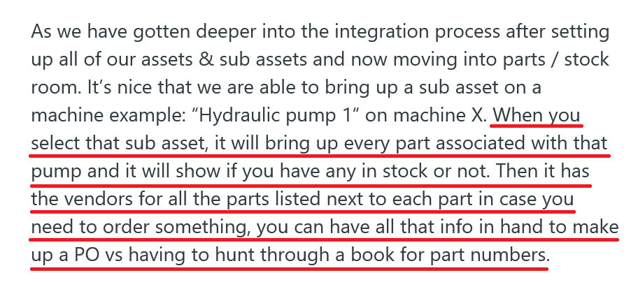 MaintainX user review on Reddit
