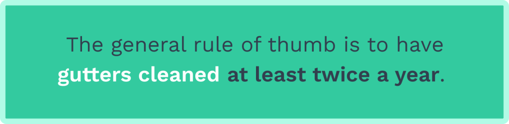 Data on cleaning gutters