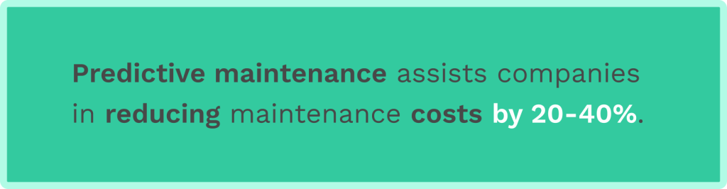 Data on predictive maintenance and reducing costs