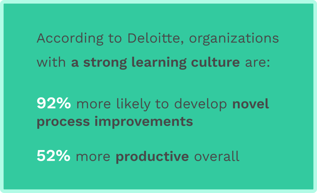 Stats on learning culture and training benefits