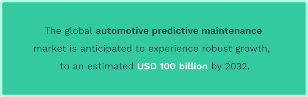 Data on automotive predictive maintenance market growth