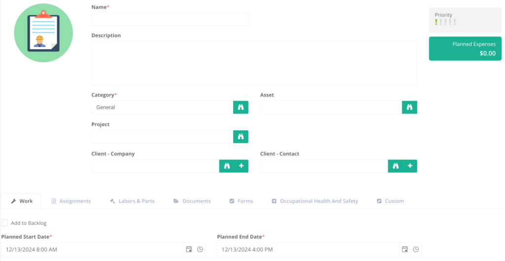 WorkTrek dashboard