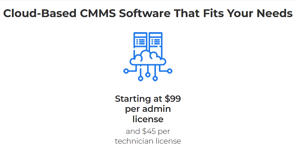 MicroMain admin licenses start at $99 per month