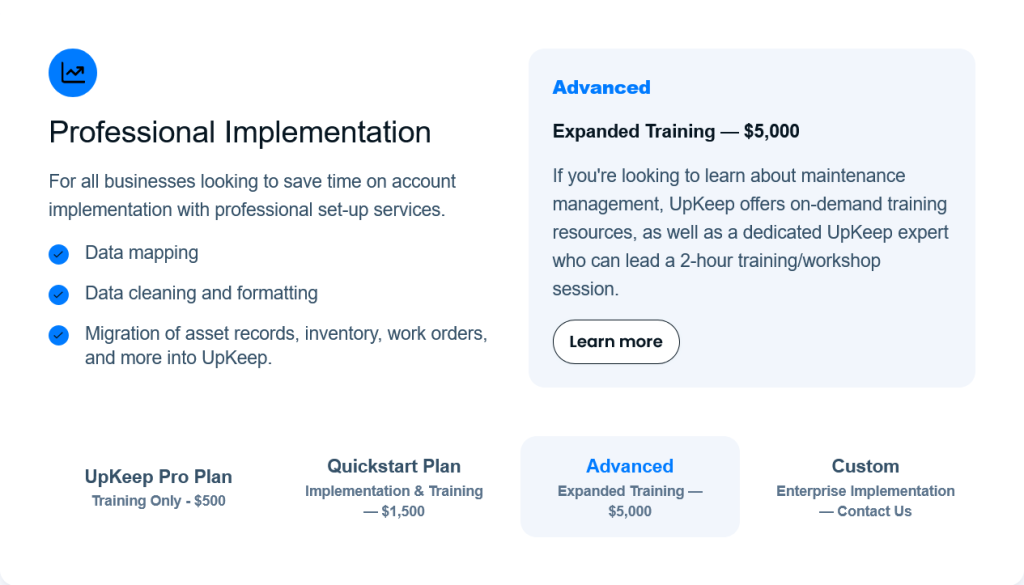 UpKeep pricing plans