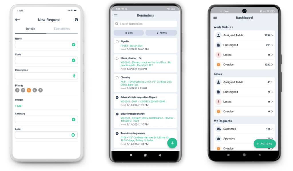 WorkTrek dashboard