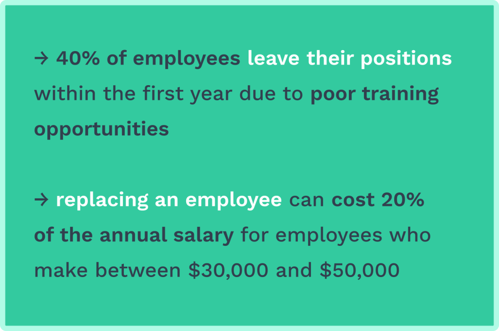 Stats on investing in employee training