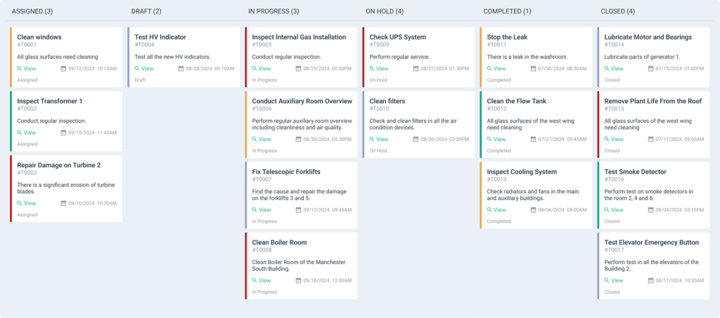 WorkTrek dashboard