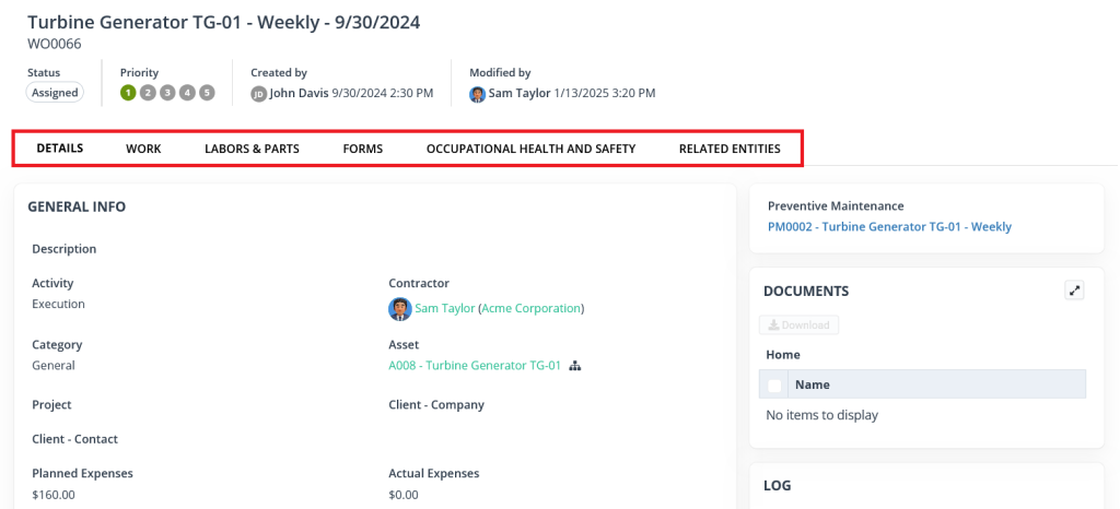 WorkTrek dashboard
