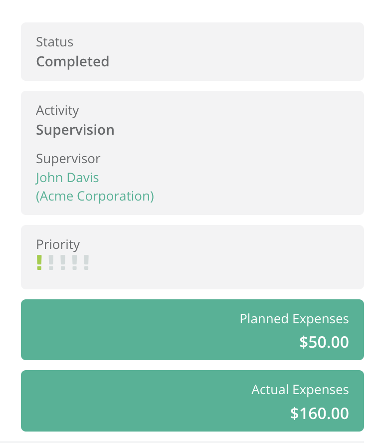 WorkTrek dashboard