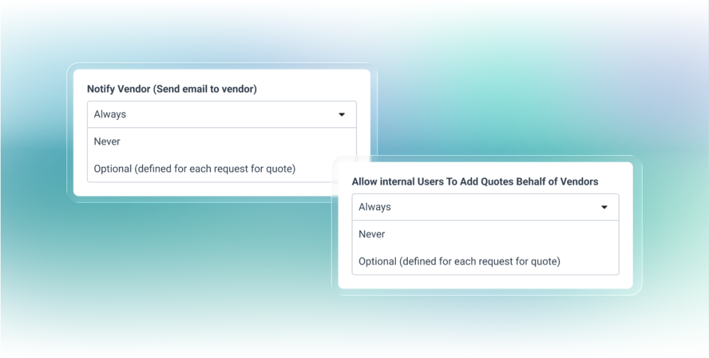 Request for quote customization in WorkTrek app