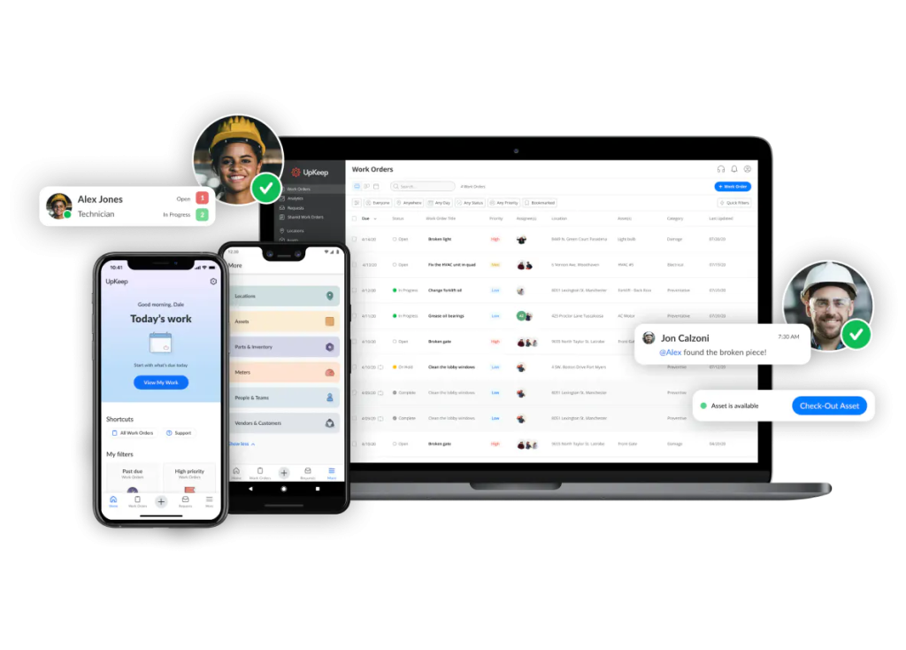 UpKeep dashboard