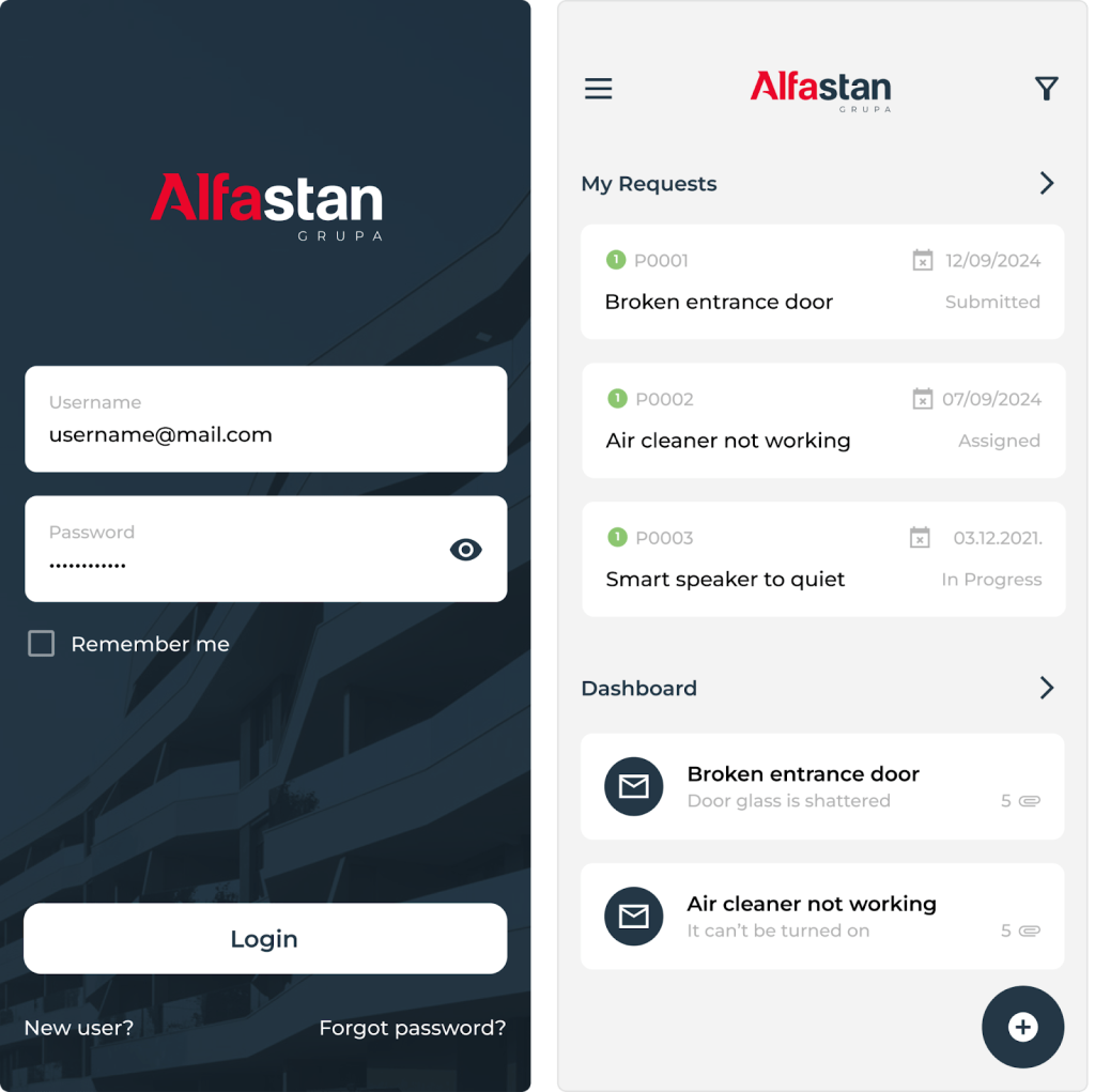 Alfastan dashboard