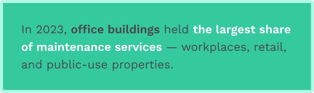 Data on office building maintennace