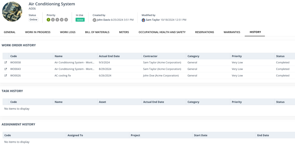 WorkTrek dashboard
