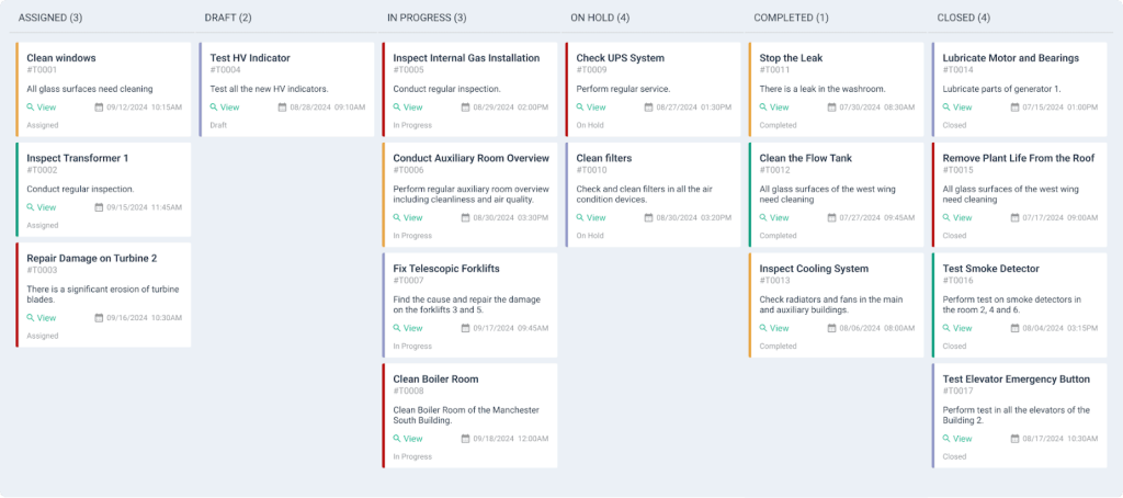 WorkTrek dashboard
