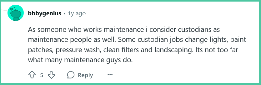 Reddit user comment
