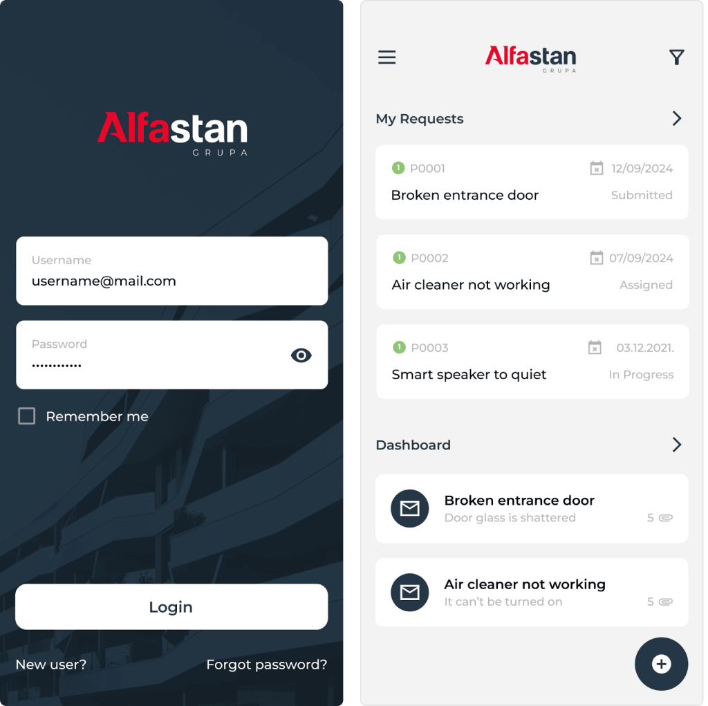 WorkTrek dashboard